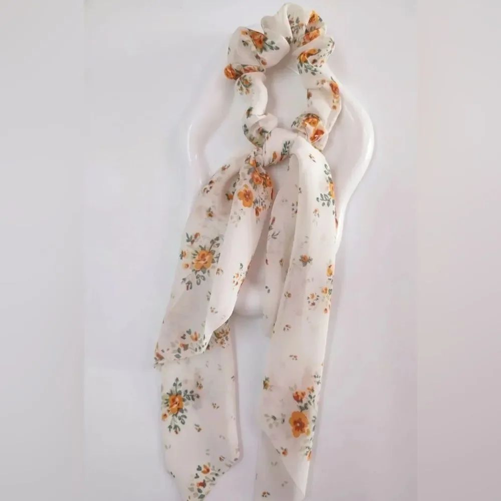 Floral Scarf Scrunchie K69